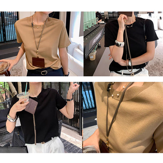 T-shirt décontracté à manches courtes pour femmes Chic und Stil