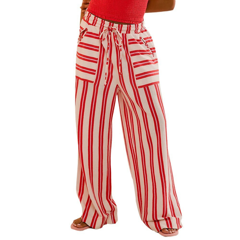 Chic und Stil Women's Wide Striped Lounge Pants