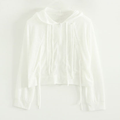 Veste à capuche cropped tendance pour femmes avec une fermeture éclair pratique Chic & Stil