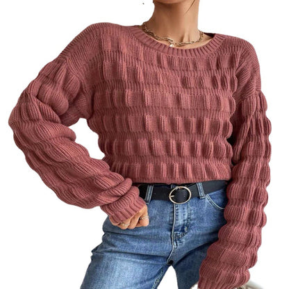 Pull en tricot pour femmes avec un motif à carreaux moderne Chic und Stil