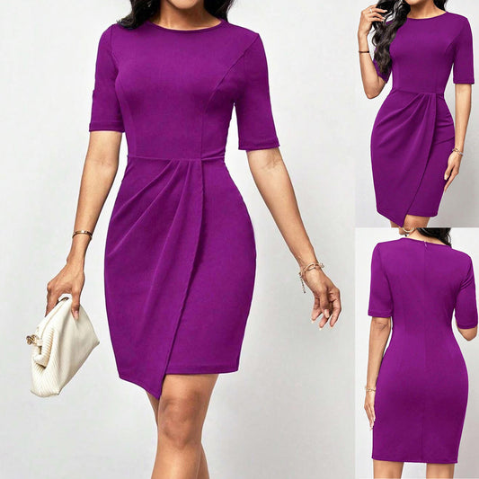 Robe bodycon drapée élégante pour dames Chic und Stil