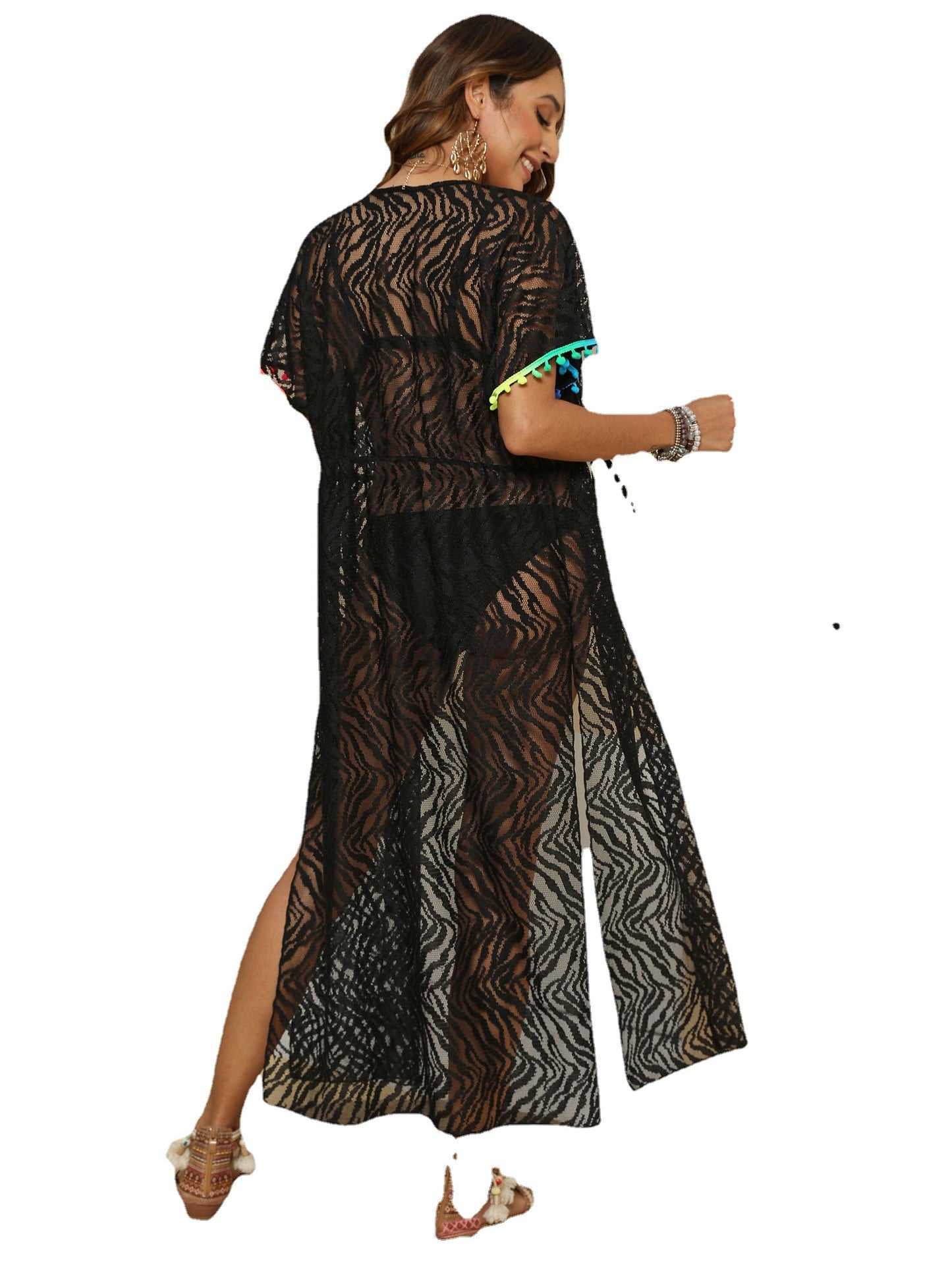 Dames Robe de Plage Légère Transparente Chic und Stil