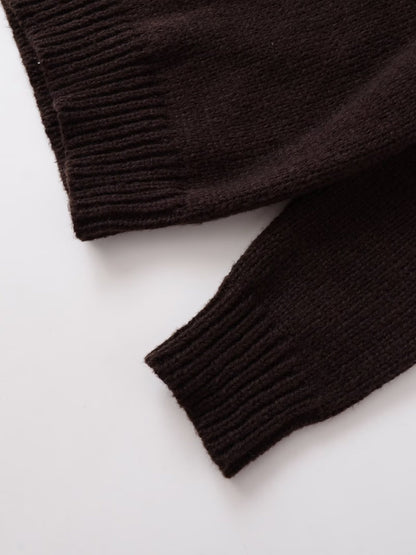 Pull en tricot décontracté pour femmes avec col rond et épaules tombantes Chic und Stil
