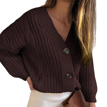 Dames cardigan avec décolleté en V plongeant et boutons décoratifs Chic und Stil