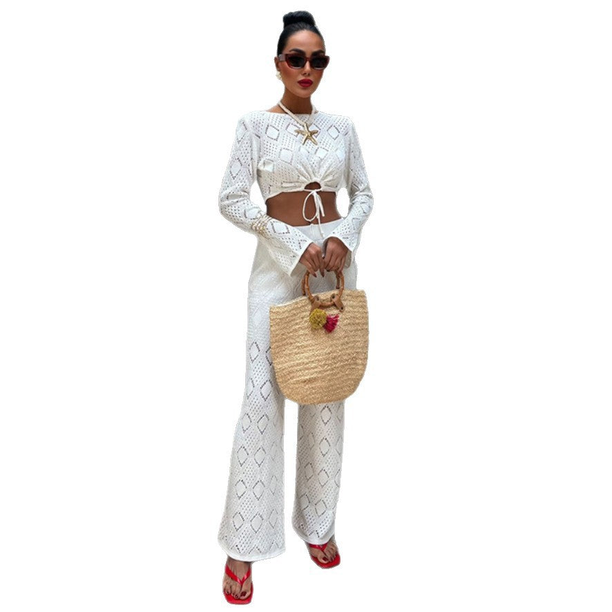 Pull en tricot décontracté pour femmes avec design ouvert Chic und Stil