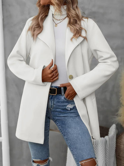 Dames Élégante Veste Oversize avec Coupe Classique et Boutons Modernes Chic und Stil