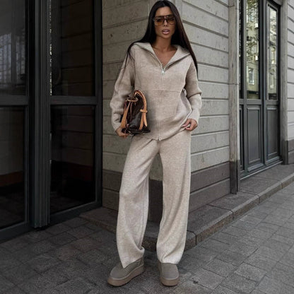 Pull à fermeture éclair pour femmes au design côtelé avec coupe décontractée Chic und Stil