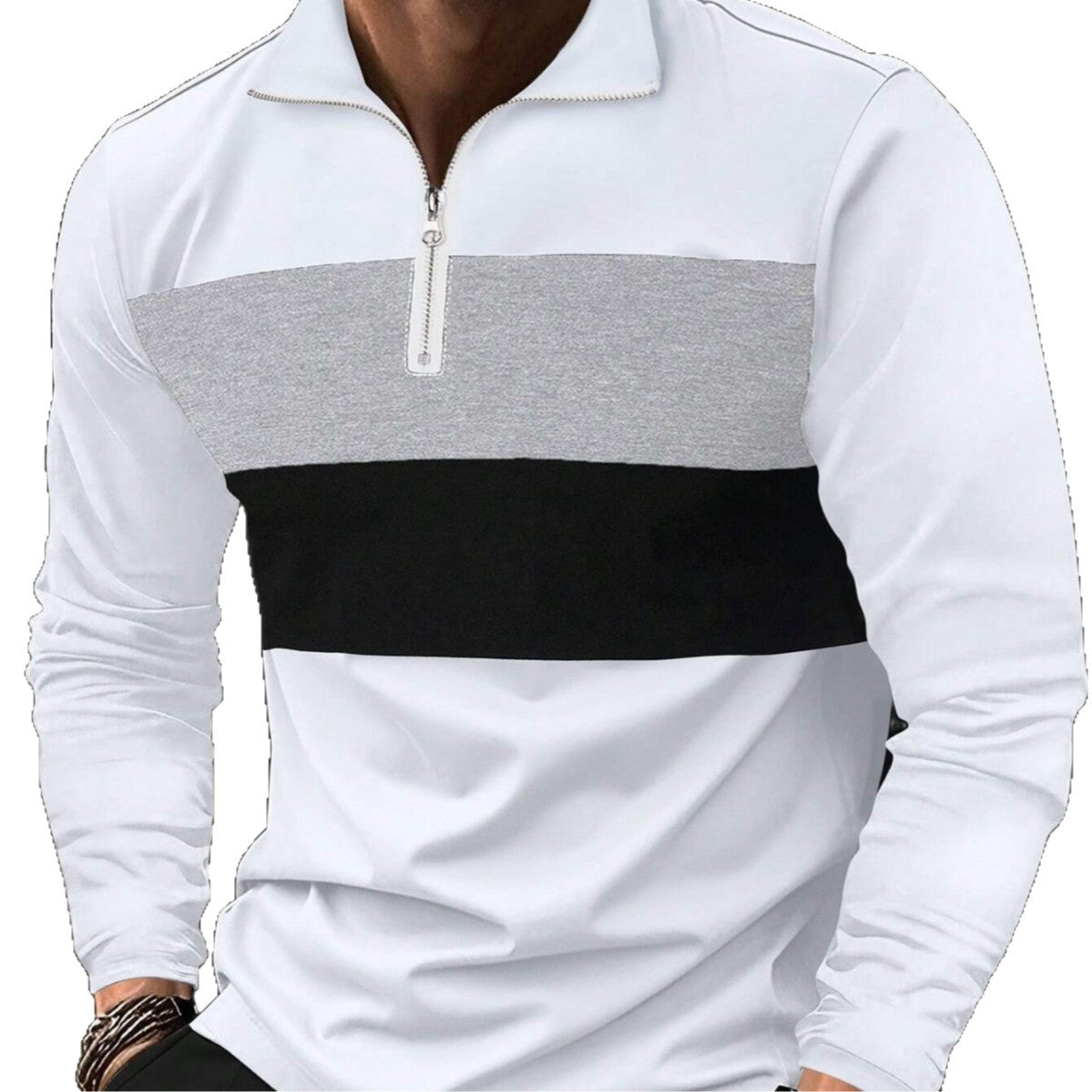 Casual pullover for men with modern zip closure Chic and Style