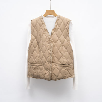 Dames gilet matelassé avec coupe asymétrique Chic und Stil