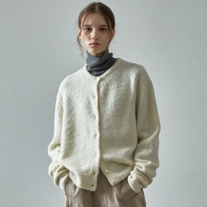 Dames gilet en tricot douillet avec fermeture à boutons et coupe oversized Chic und Stil