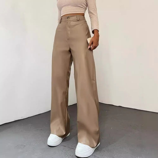 High-waisted wide-leg pants for women in lightweight material with an elegant cut Chic und Stil