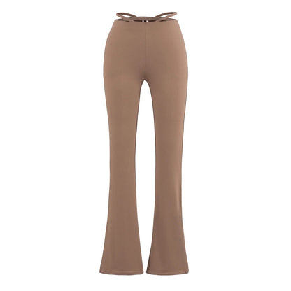 Elegant flared pants for women with a high waist and practical side pockets Chic and Style