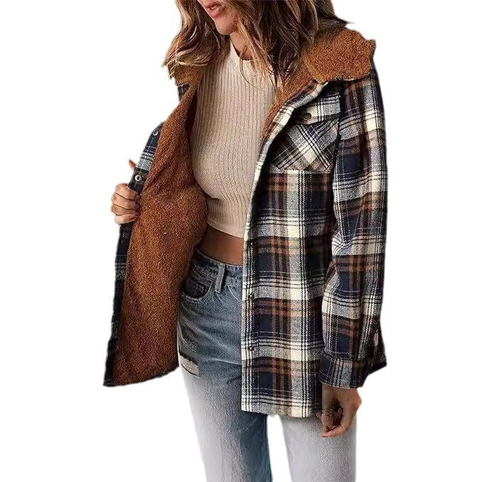Dames flanneljacke avec doublure en polaire Chic und Stil