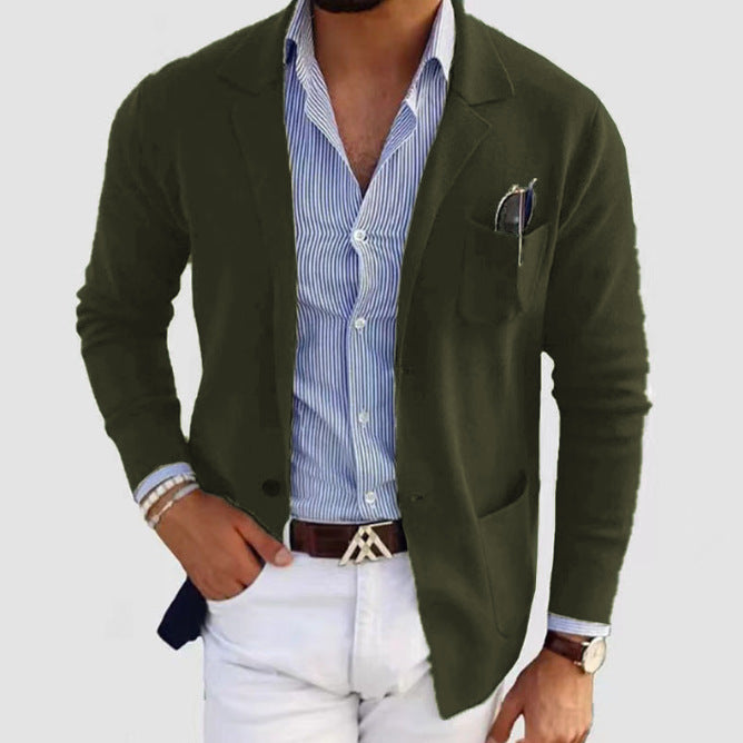 Blazer en tricot élégant pour hommes avec poches pratiques Chic und Stil