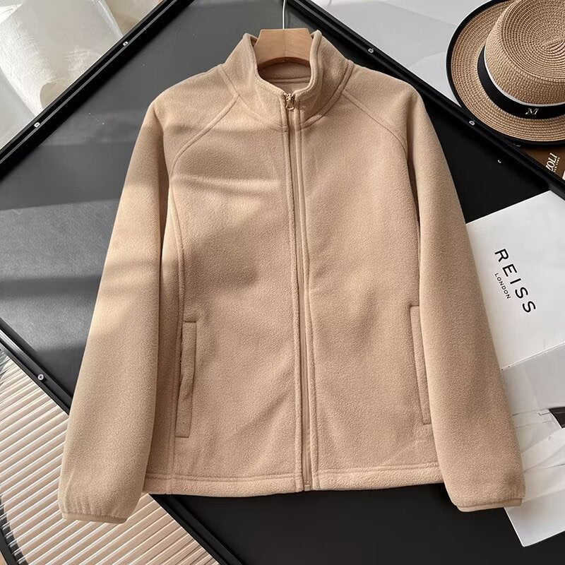 Veste en polaire cosy pour femmes avec col montant Chic & Stil