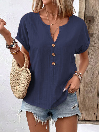 Blouse décontractée pour femmes avec patte de boutonnage Chic und Stil
