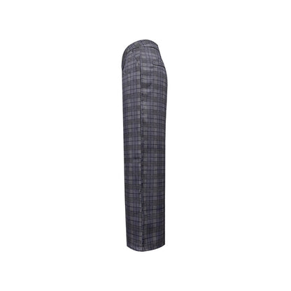 Pantalon à carreaux taille haute pour dames avec jambe large et coupe élégante Chic und Stil