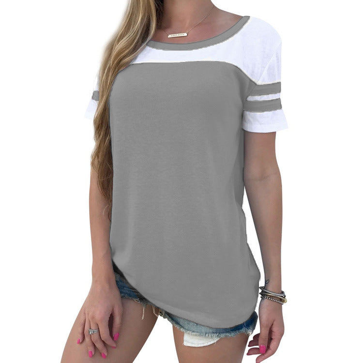 T-shirt de sport pour femmes avec un bloc de couleur moderne et une coupe décontractée Chic und Stil
