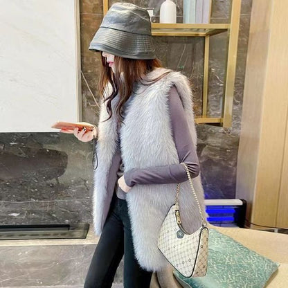 Dames Gilet en fausse fourrure Chic und Stil