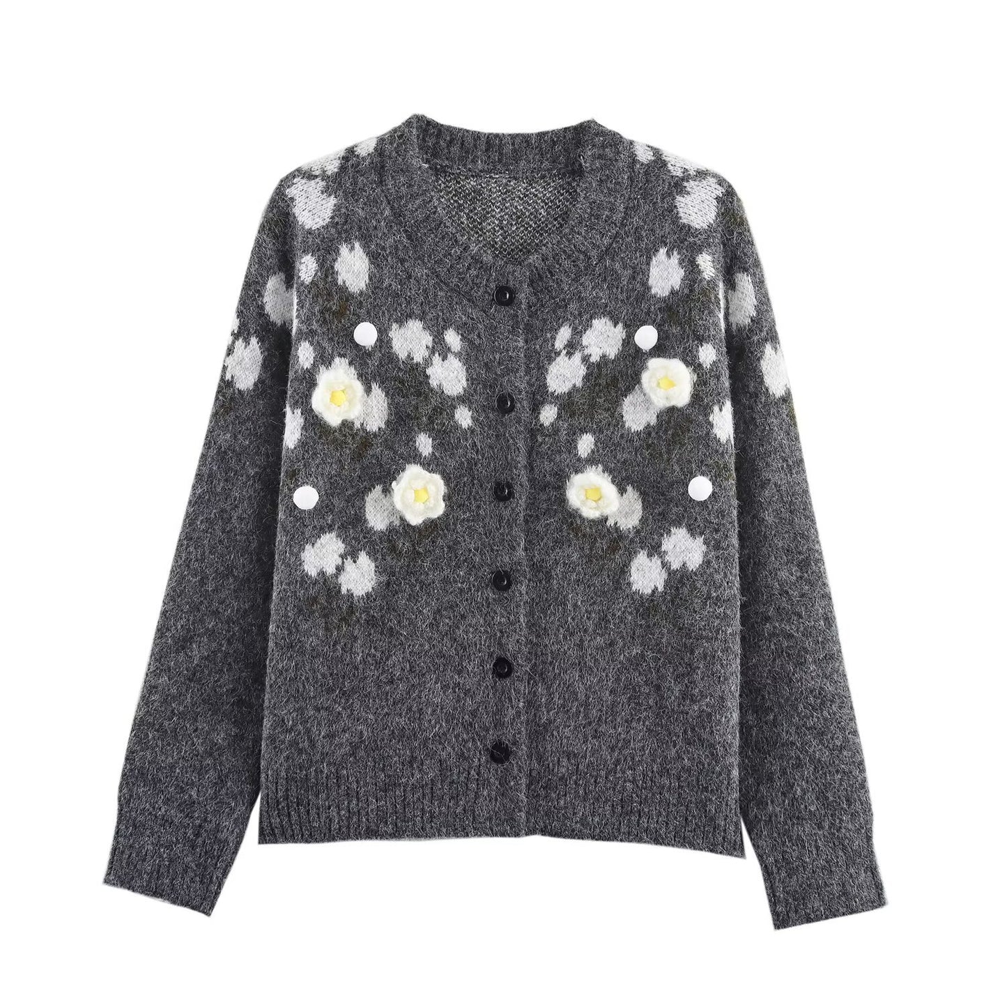 Dames cardigan avec design floral et boutons Chic und Stil