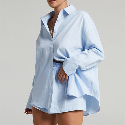 Dames chemise boutonnée oversize élégante Chic und Stil