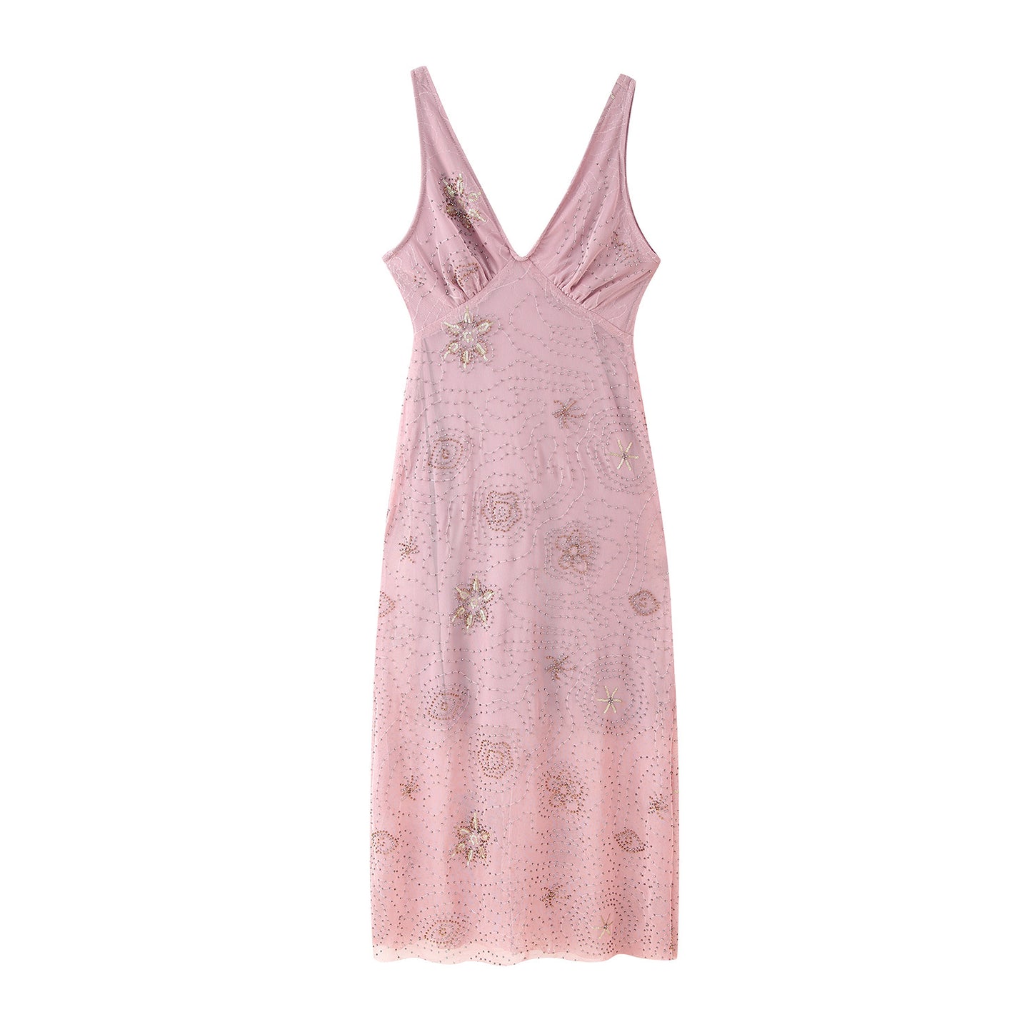 Robe maxi pour femmes avec des ornements en strass excitants Chic und Stil