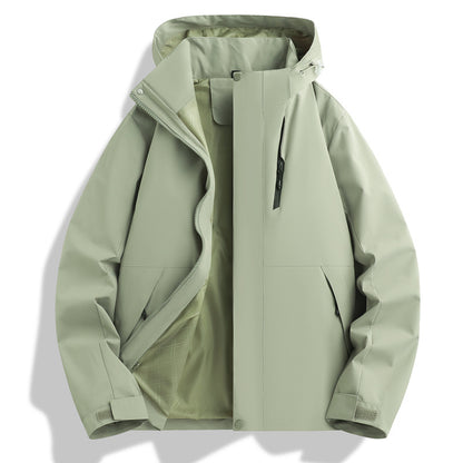 Functional waterproof jacket for men with adjustable hood collar Chic and Style
