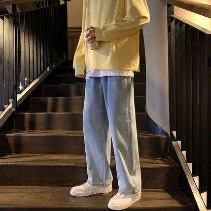 Casual cargo pants for men with wide legs and elastic waistband Chic and Style