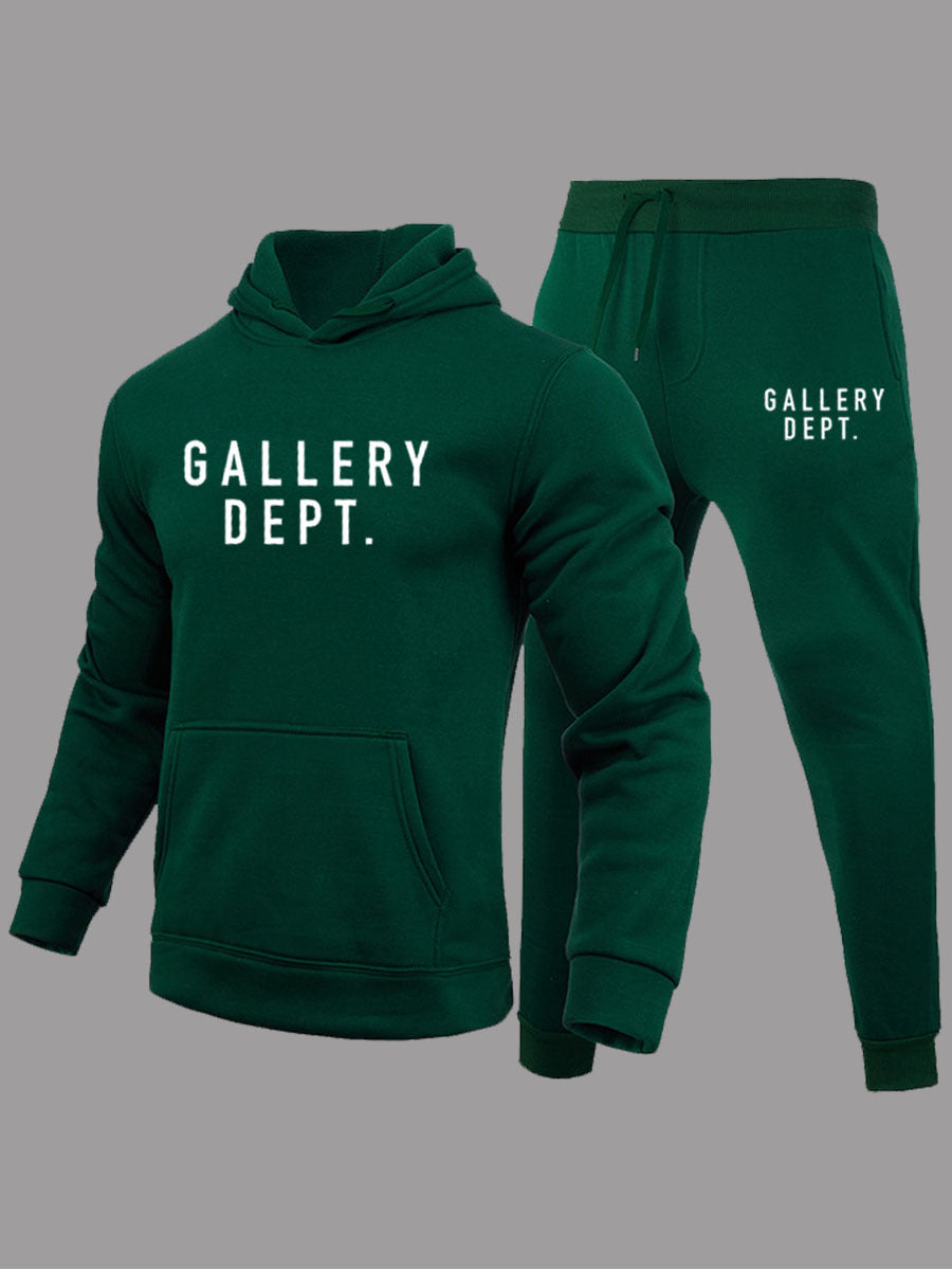 Sweatshirt and Jogging Pants Set for Men with Modern Chic Logo and Style