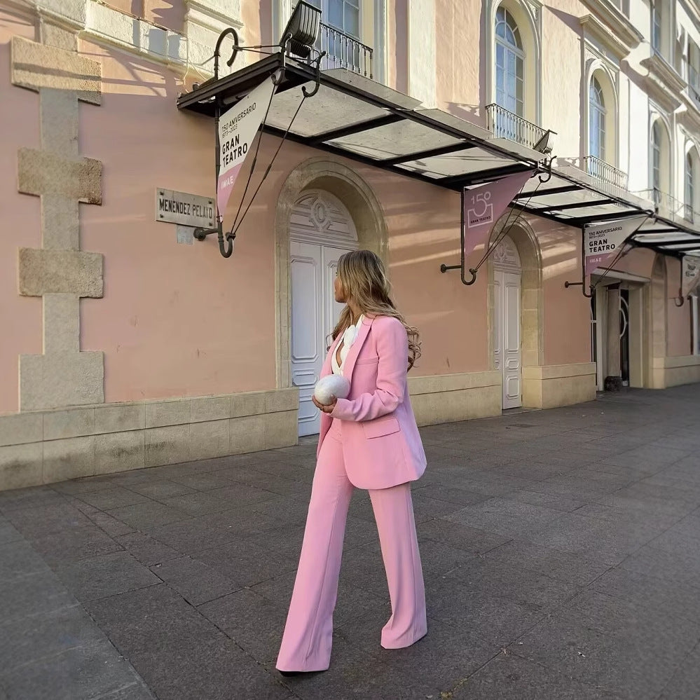 Women Elegant and Loose Palazzo Pants in Flowing Material with Elastic Waist Chic and Style