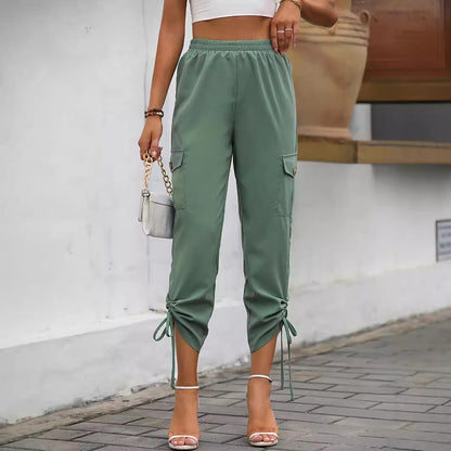 Pantalon cargo dames avec poignets ajustables et poches pratiques Chic und Stil