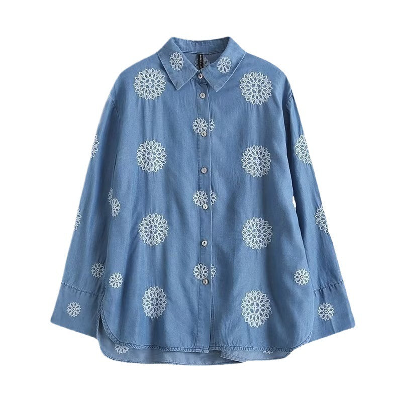 Chemisier pour femmes avec design floral brodé Chic und Stil