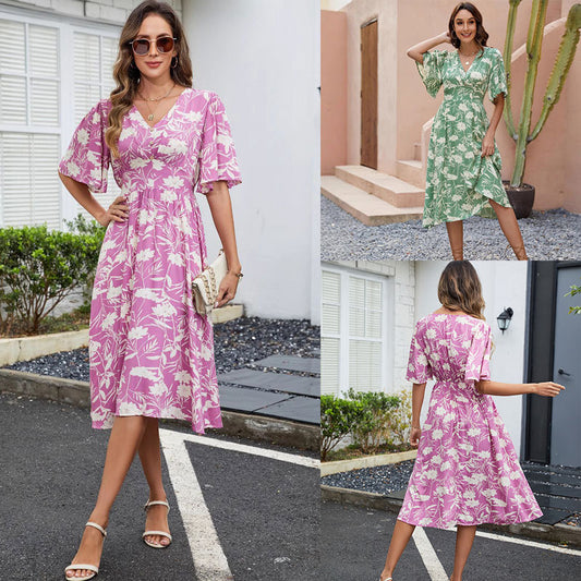 Robe portefeuille d'été pour femmes Chic und Stil