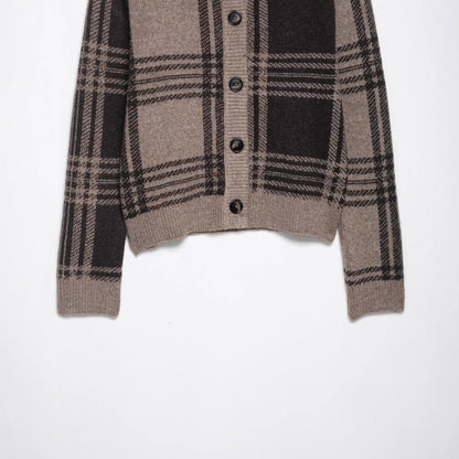 Dames Chic bouton écossais pull Chic und Stil