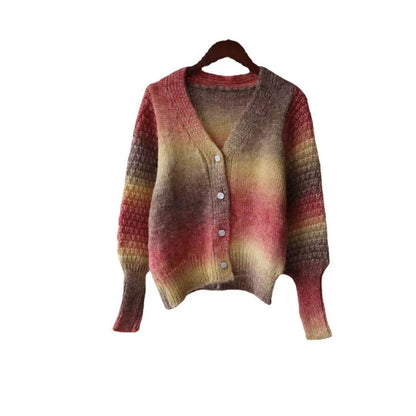 Veste en tricot dégradé pour femmes avec design en côtes original Chic und Stil