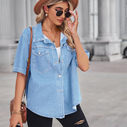 Veste en jean décontractée pour femmes avec poches poitrine pratiques et coupe moderne Chic und Stil