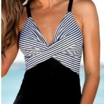 Dames Croisé Front Monokini Maillot de bain Chic und Stil