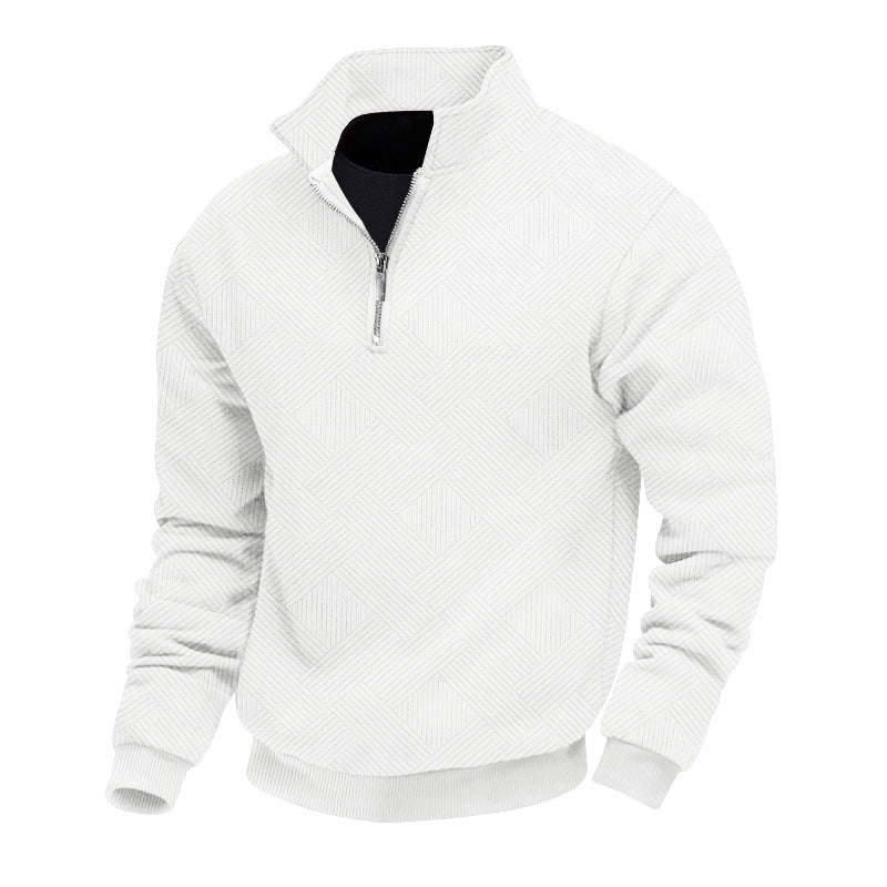 Pull sportif pour homme avec col montant et fermeture éclair Chic und Stil