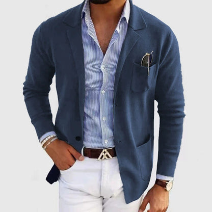 Blazer en tricot élégant pour hommes avec poches pratiques Chic und Stil