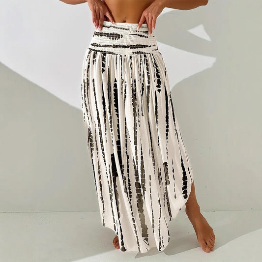 Dames Jupe longue et aérienne avec un motif rayé innovant Chic und Stil