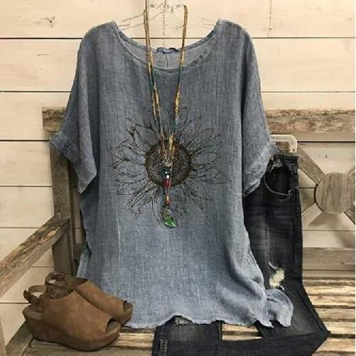 Dames Casual Oversized Graphique T-shirt Chic und Stil