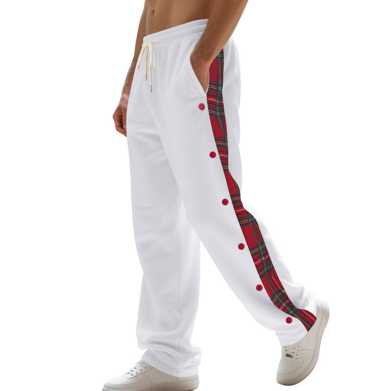 Pantalons de loisirs sportifs pour hommes avec détails à pression Chic und Stil