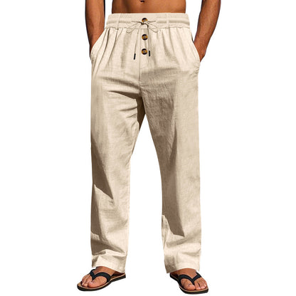 Lightweight beach pants for men with adjustable drawstring and practical side pockets Chic and Style