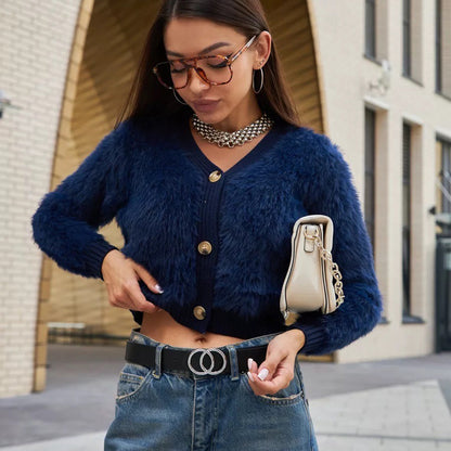 Dames Grosse Court Cardigan Chic und Stil