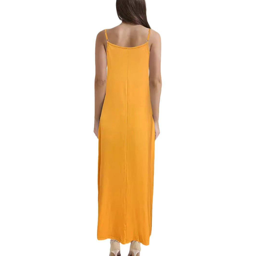 Robe maxi pour femmes avec imprimé ethnique moderne et poches latérales pratiques Chic und Stil