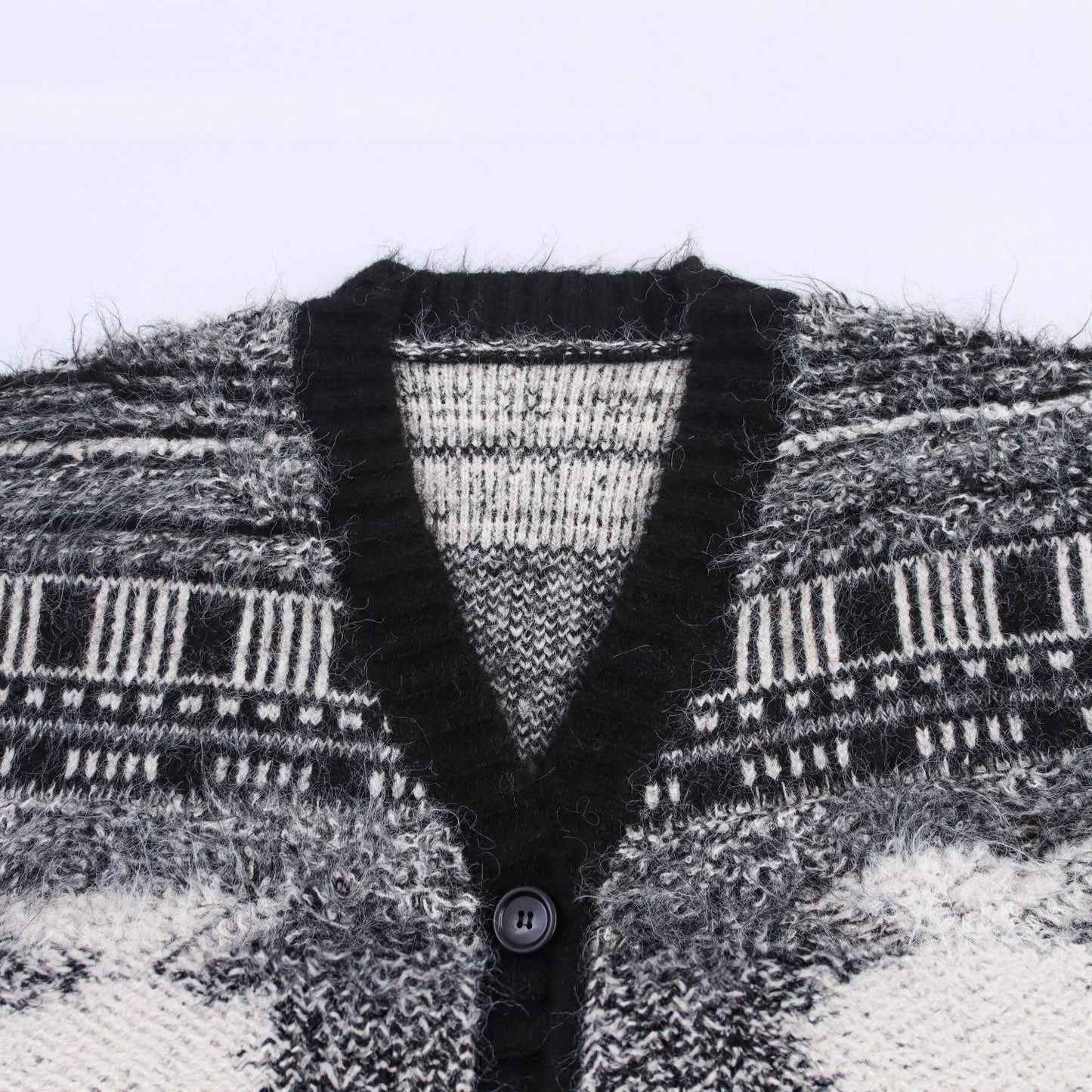 Dames Gilet à manches longues à motif avec patte de boutonnage Chic und Stil