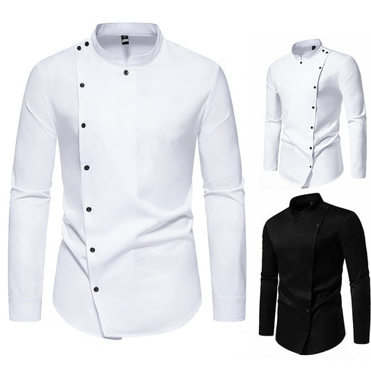 Chemise à manches longues pour hommes avec un design de bouton moderne Chic und Stil