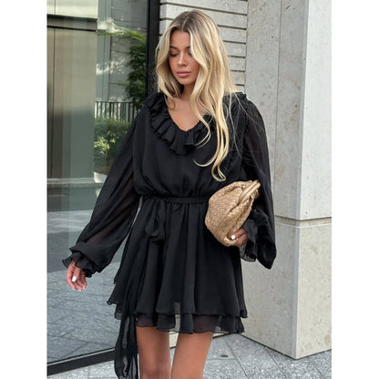 Airy chiffon dress for ladies Chic und Stil