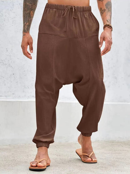 Casual harem pants for men with elastic waist and side pockets Chic and Style