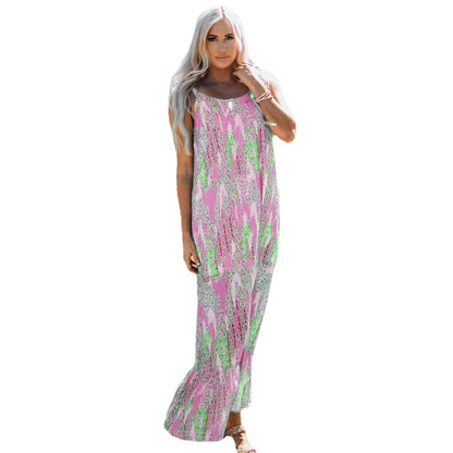 Robe maxi pour femmes avec des éléments de design floraux et une coupe fluide Chic und Stil